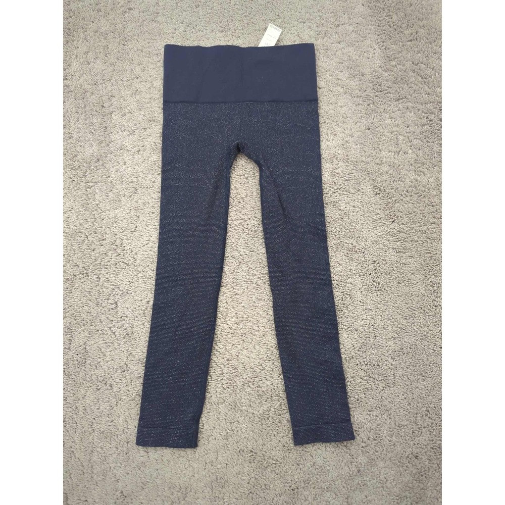 Chico's Leggings‎ Womens 0R Blue Sparkle Zenergy Slimming Seamless Workout NWT
